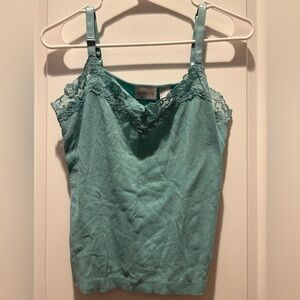 Y2K blue lace tank top